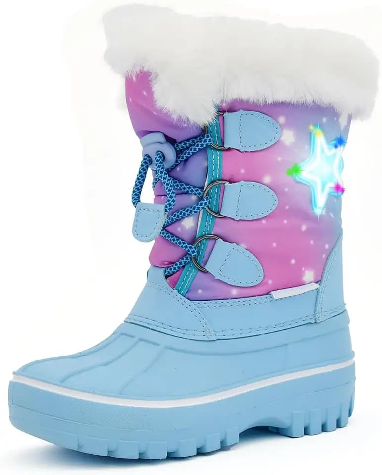 Light Up Boots Boys Girls Little Kids Winter Snow Boots