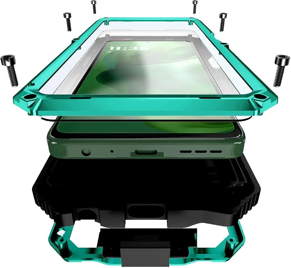 Lunivop for Motorola Moto G Power 2025/2026 Case Metal Green