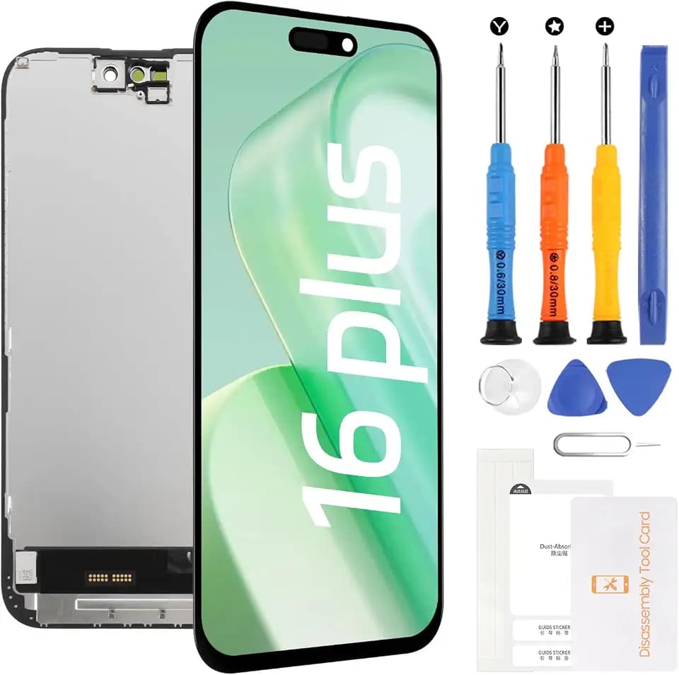 Screen Replacement for iPhone 16 Plus A3290, A3082, A3289, A3291 6.7" 3D (Incell) LCD Touch Display Touch Digitizer Assembly - Repair Tools - Protective Film