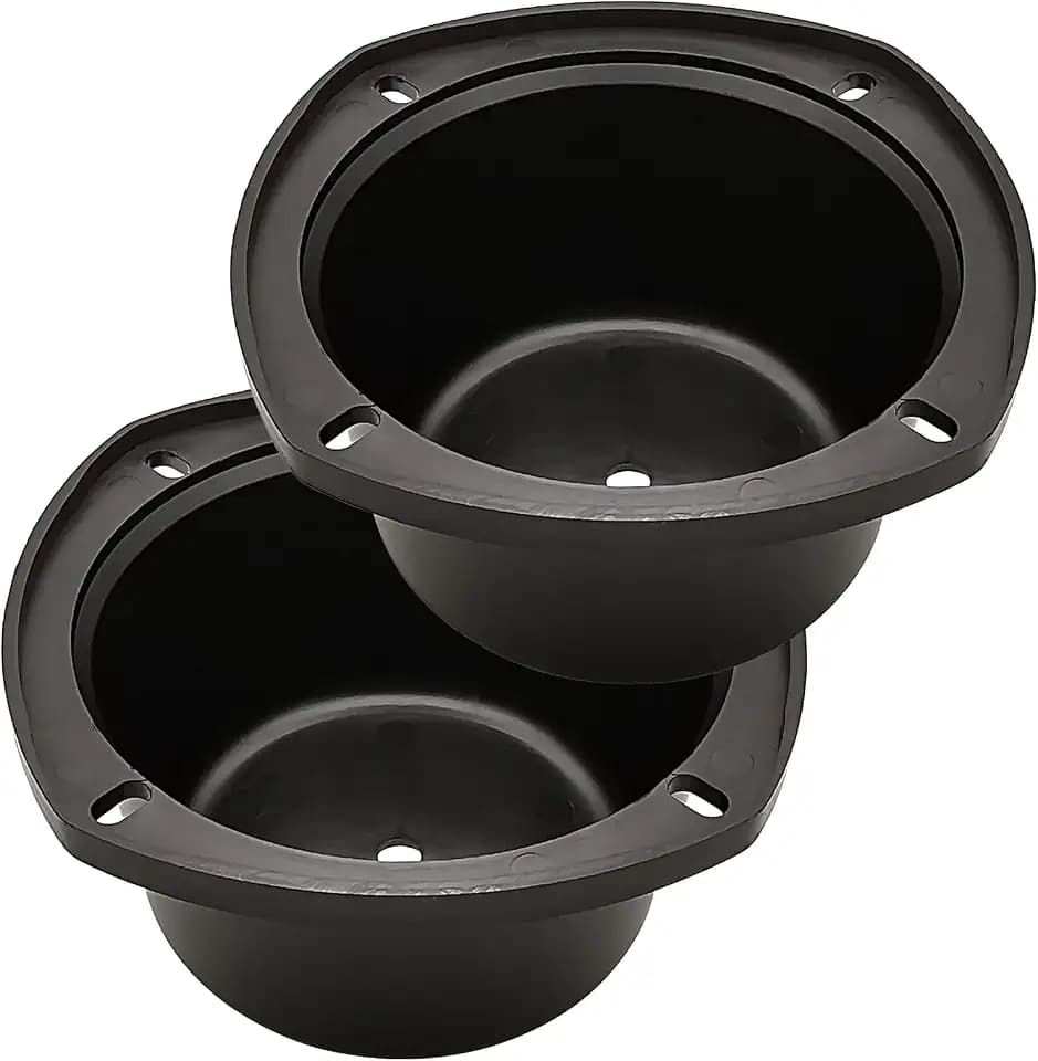 HiQltyla 4in Black Plastic Speaker Baffle, Pack of 2