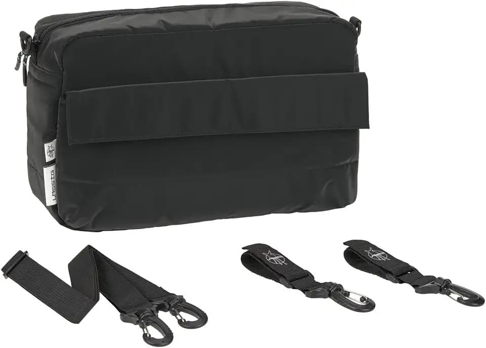 LÄSSIG Kinderwagentasche Buggy Organizer mit Befestigung Black