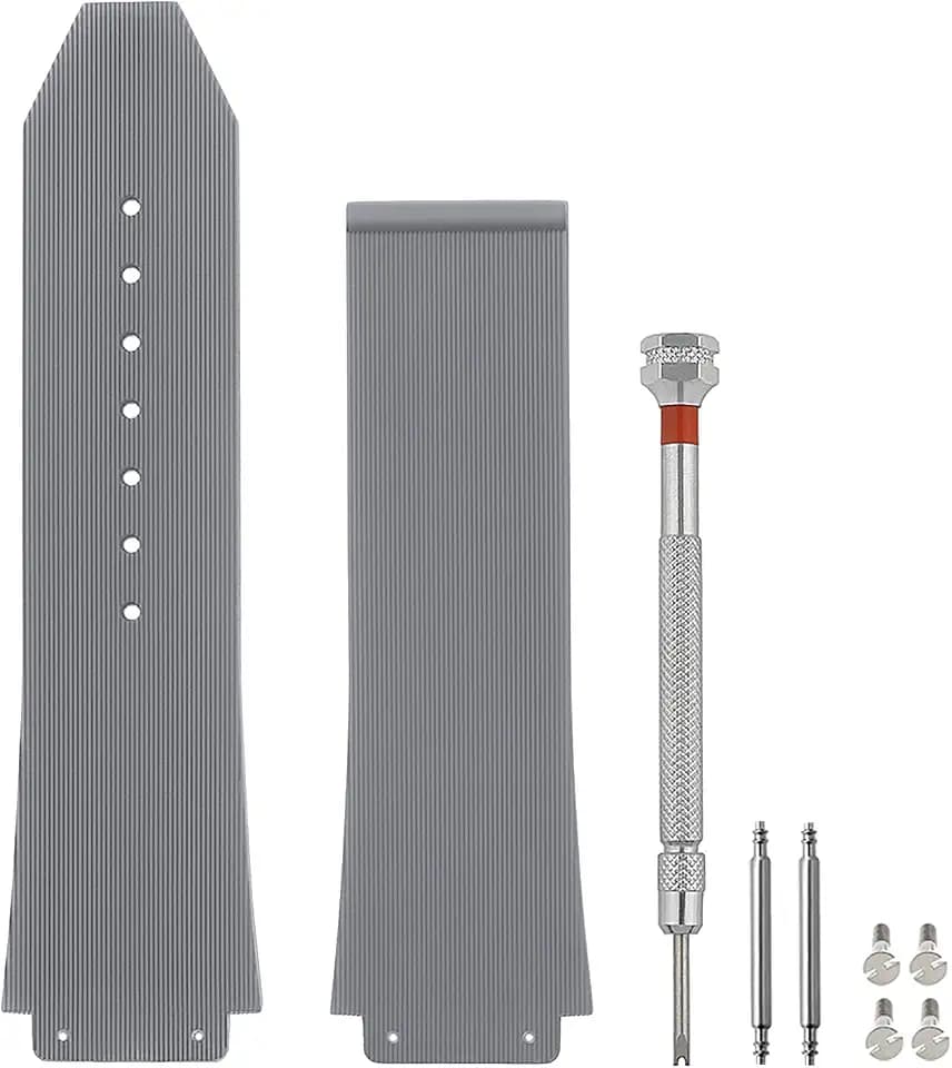 25mm Watch Band Compatible with 25x19x22mm Soft Silicone Rubber Replacement Watch Straps