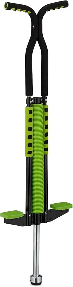 Relaxdays Pogo Stick, für Kinder, Springstock bis 60 kg, gepolststert, Sprungstab Outdoor, rutschfest, Edelstahl, Farben