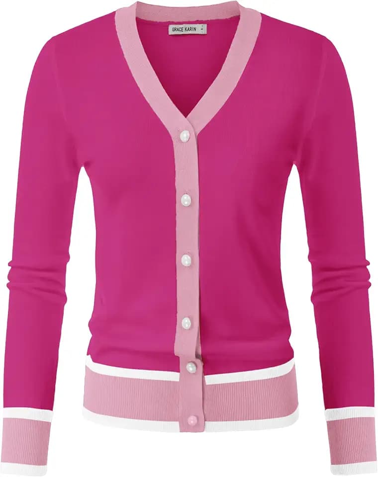 GRACE KARIN Cardigan Sweaters for Women Fall Lightweight Cropped Cardigan
