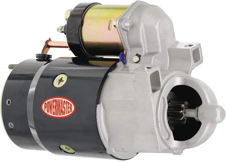 Powermaster Starter, Original Look Hi-Torque Retro, Direct Drive, Natural, 153 Tooth Flywheel, Straight Bolt, GM V8, Each