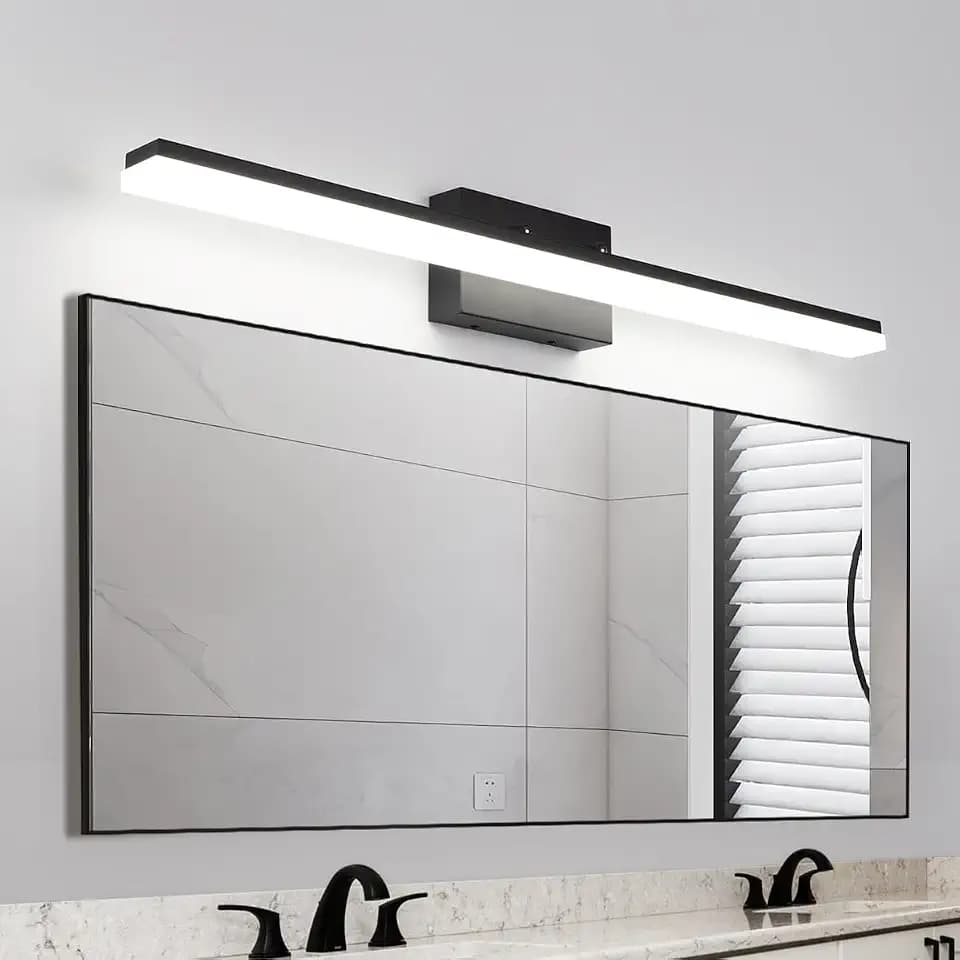 mirrea 36in Modern LED Vanity Lights for Bathroom Black (Cold White 5000K)