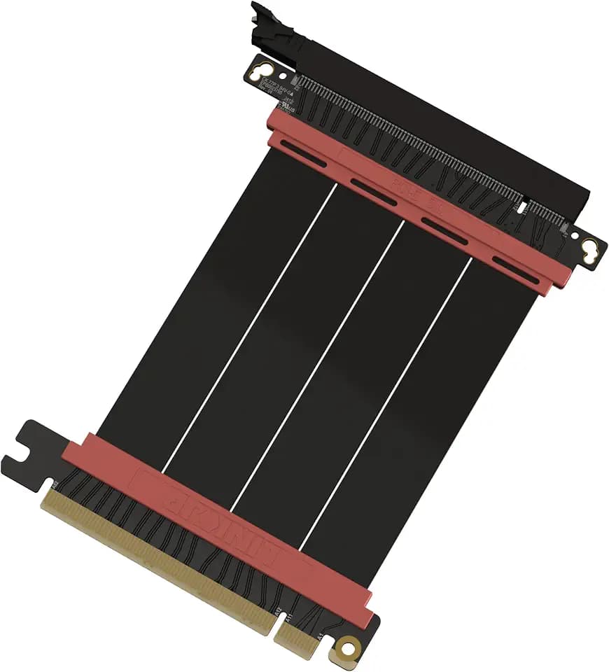 LINKUP PCIe 5.0 Riser Cable | Vertical GPU Mount | Straight, 10cm