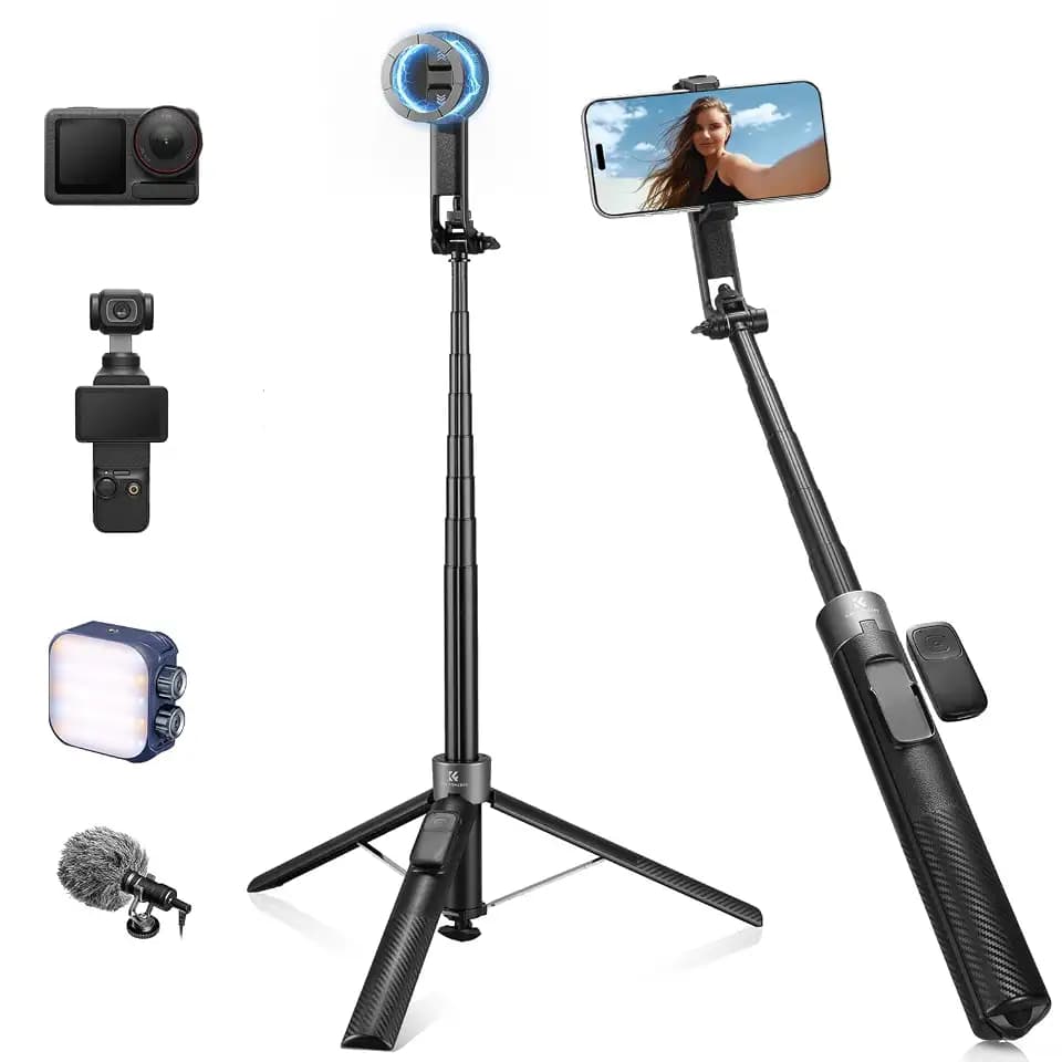 K&F CONCEPT 72" Selfie Stick for iPhone, Phone Tripod