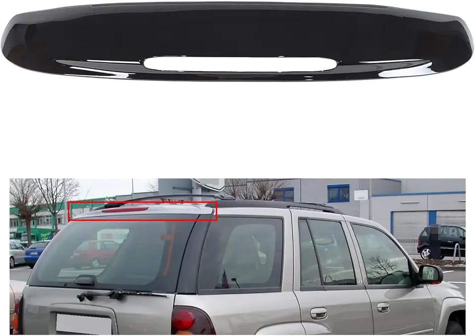 MGWILL Upper Tailgate Molding Compatible with 2002-2009 Chevrolet Trailblazer Replacement for 19150496 GM1904106 Black