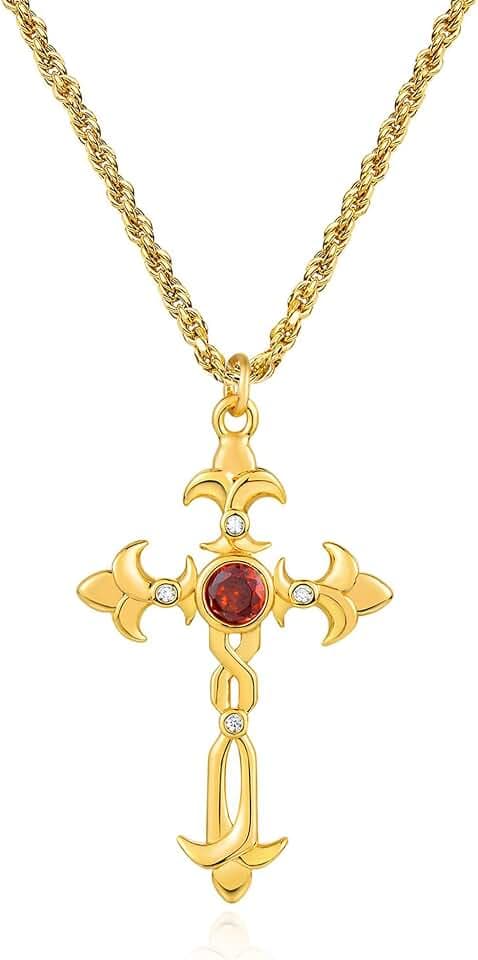 Damen Gold Jesus Gold Personalisierte mit Zarte Halskette mit Anhänger Damen Hypoallergene 18K Vergoldete Modeschmuck