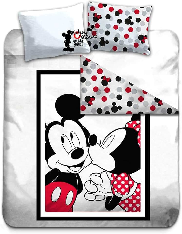 Gamesland Disney ? Bettwäsche 140x200cm? Mickey & Minnie '100 % Baumwolle