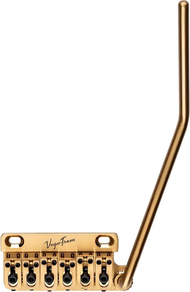 Vega-Trem VT1 Ultra-Trem 2-Points Stratocaster Guitar Tremolo Bridge For Strat No Mods Easy Installation (Gold, Right)