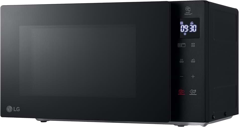 LG MH6032GAS Mikrowelle (20 L, 1050 W) mit Grill (570 W), Smart Inverter Technologie, Quarzgrill, EasyClean, Schwarz