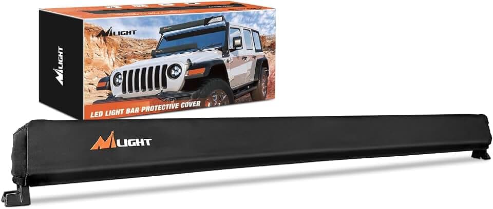 Nilight 52 Inch LED Light Bar Cover Black Nylon Protective Sleeve