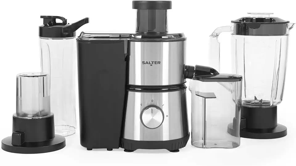 Salter 4-in-1 Entsafter-Mixer, Smoothie-Maker mit 1-L-Krug