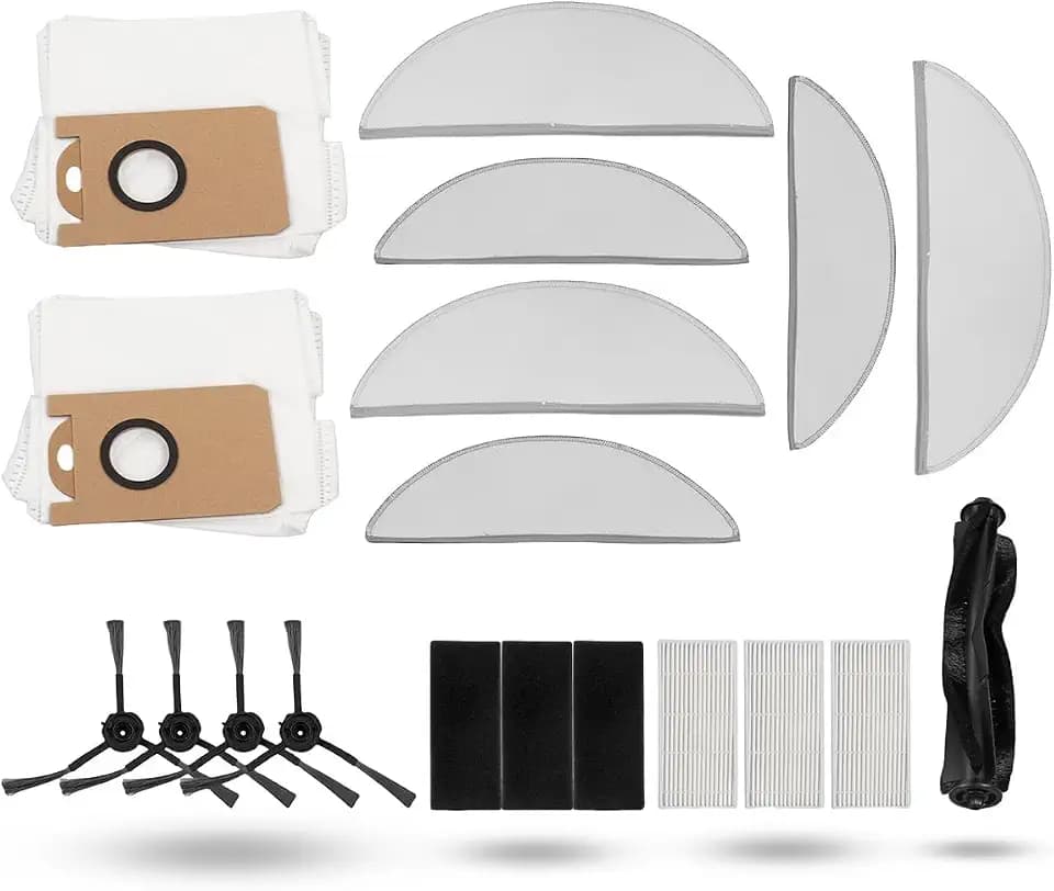 Staubsauger Staubsauger Haupt- und Seitenbürsten-Ersatz-Kit, Filter Clean Mop Staubdichter Beutel Ersatz-Reinigungsmittel-Zubehör Zusammensetzung mit Lydsto R1