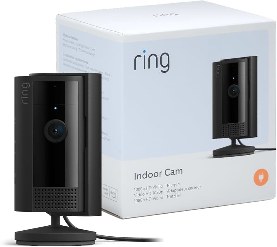 Ring Innenkamera (Indoor Camera 2. Gen.) | Überwachungskamera für den Innenbereich | 1080p-HD-Video, Privatsphäre-Sichtschutz, WLAN, ideal für Haustiere | Mini Sicherheitskamera zur Selbstinstallation
