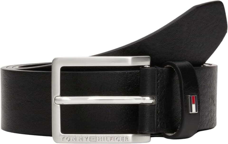 Tommy Hilfiger Herren Gürtel Oliver mit Flagge aus Leder