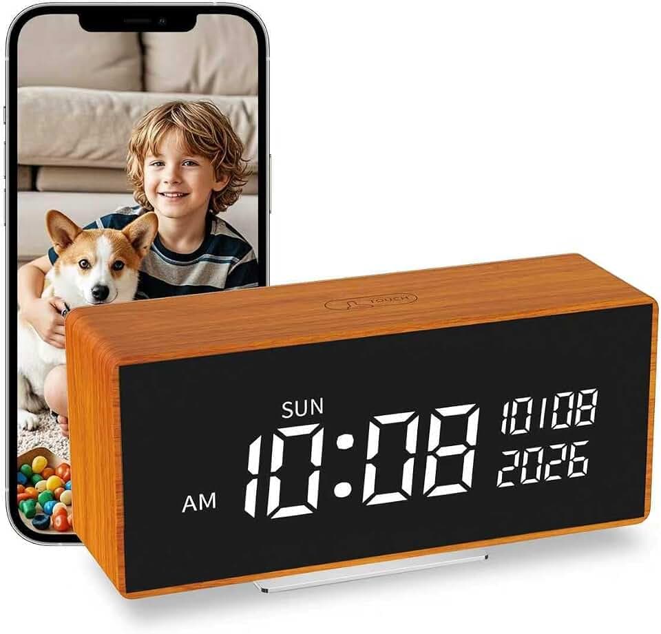 Clock Camera, 1080P Full HD, Security Camera, with Night Vision, Bluetooth Connection,AI Motion Detection Alarm, Local & Cloud Storage, Nanny Camera for Indoor Home Security