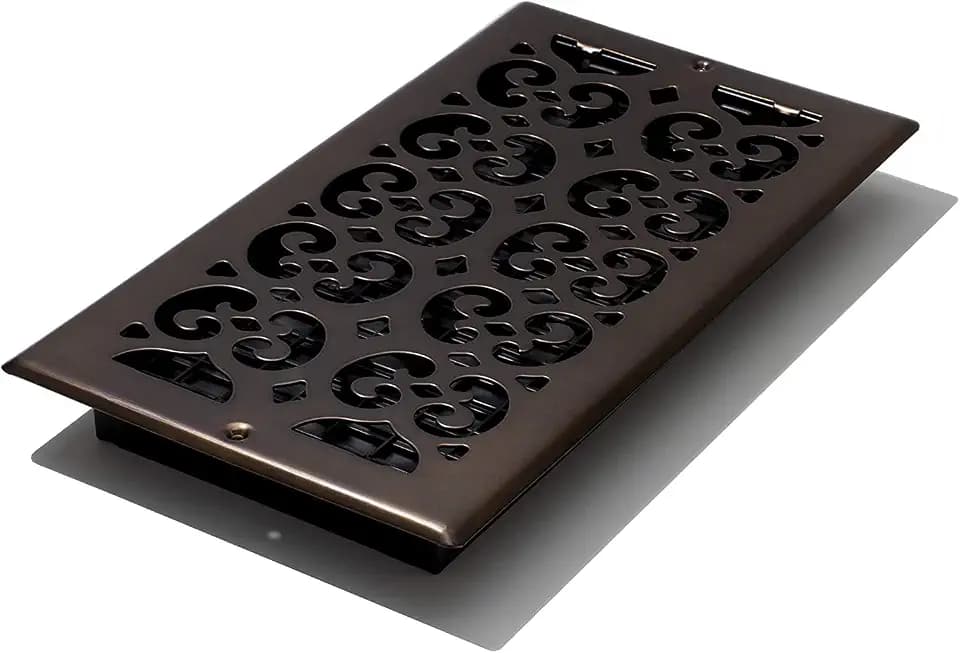 Decor Grates SP612W-RB Scroll Design Wall/Ceiling Register, 6x12, Rubbed Bronze Finish