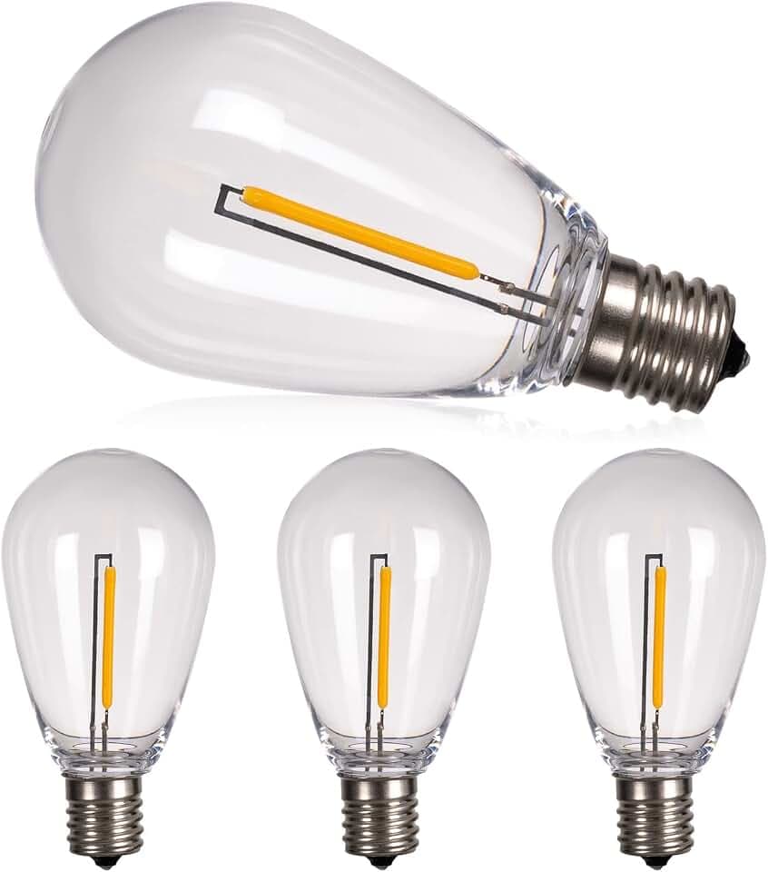 addlon LED Replacement Bulbs S14 4-Pack 1W E17 Waterproof Shatterproof