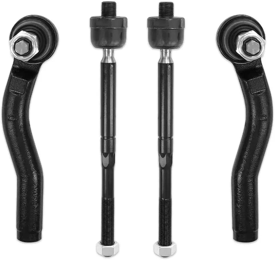 Front Inner Outer Tie Rod Ends Compatible with 2019-2023 Chevy Silverado 1500 Suburban Tahoe GMC Sierra 1500, 2021-2023 Cadillac Escalade GMC Yukon-4Pcs EV801527 ES801533