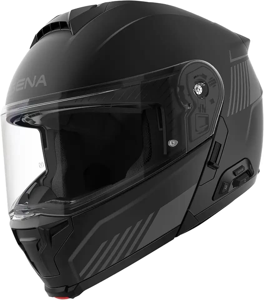 Sena Specter Modular Smart Communication Motorcycle Helmet (Matte Black, M)
