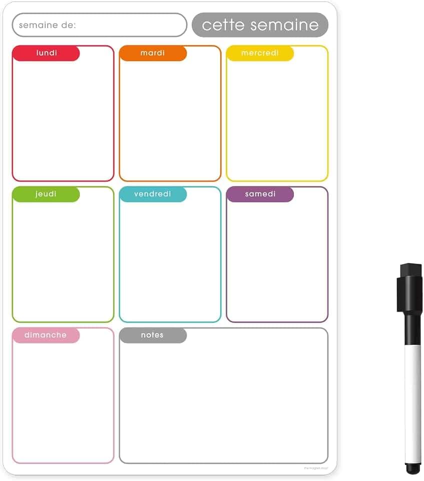 TMS Magnetic Planner and Dry Erase Whiteboard