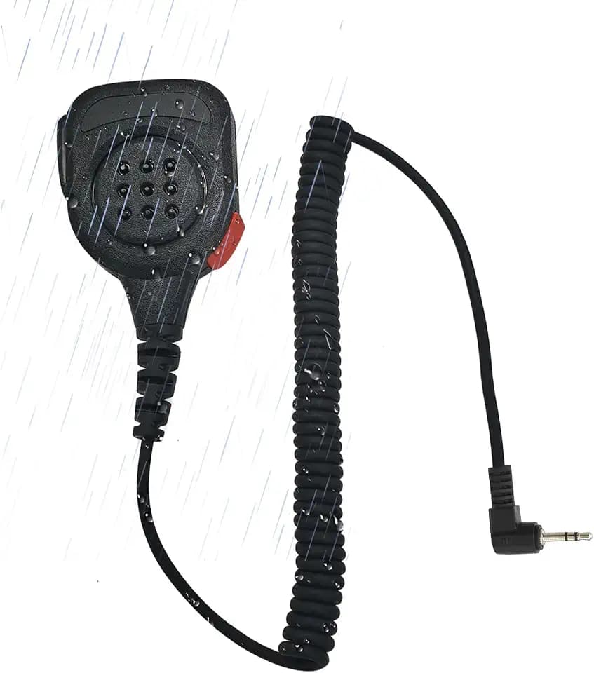 1Pin 2.5mm Ptt Speaker Mic Shoulder Lapel Microphone for Motorola Talkabout Walkie Talkie mh230r fr60 mr350r t470 t380 t100 t200tp t260tp t2xx t460 t600 h2o t605 t7100 t472 t800 t6530 (Black)