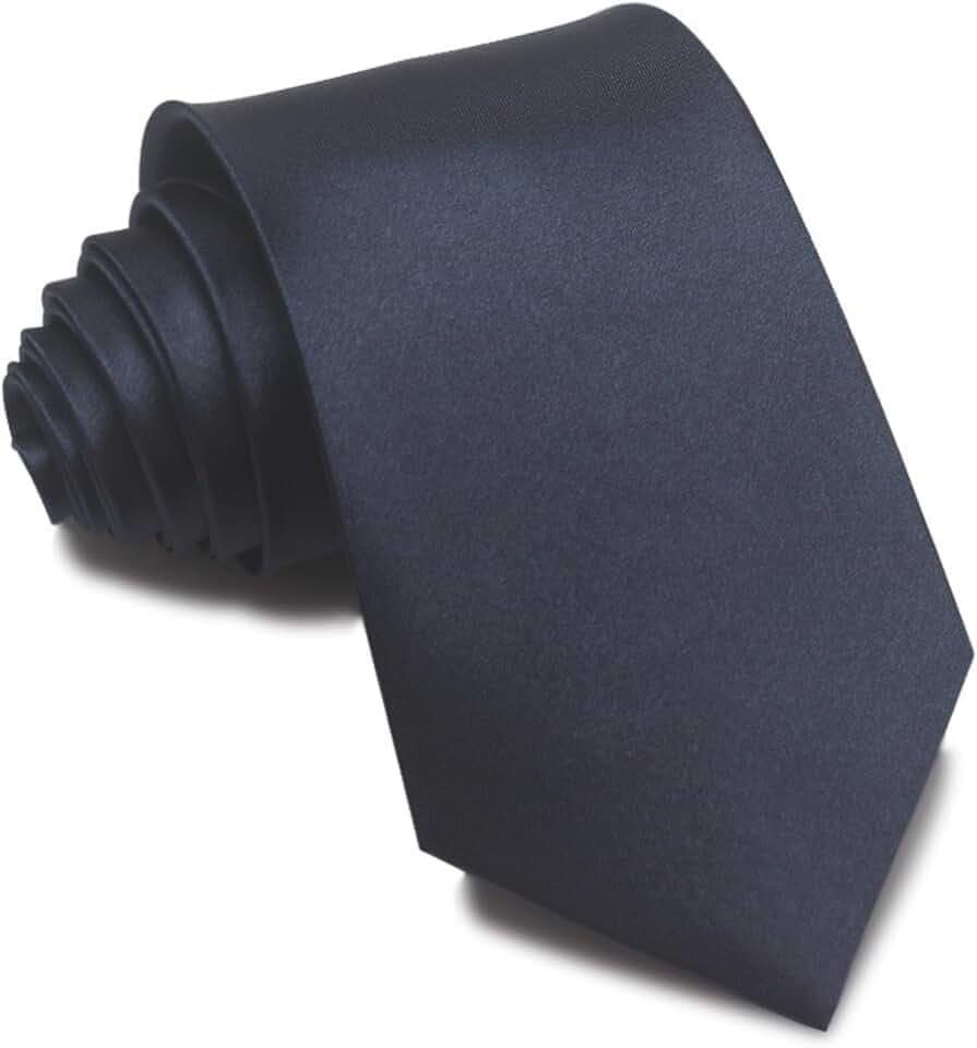 Herren Krawatten, Klassische 8 cm Satin-Krawatte in einfarbigem Design, Klassische Hochzeit Krawatte für Büro oder Festliche Veranstaltungen