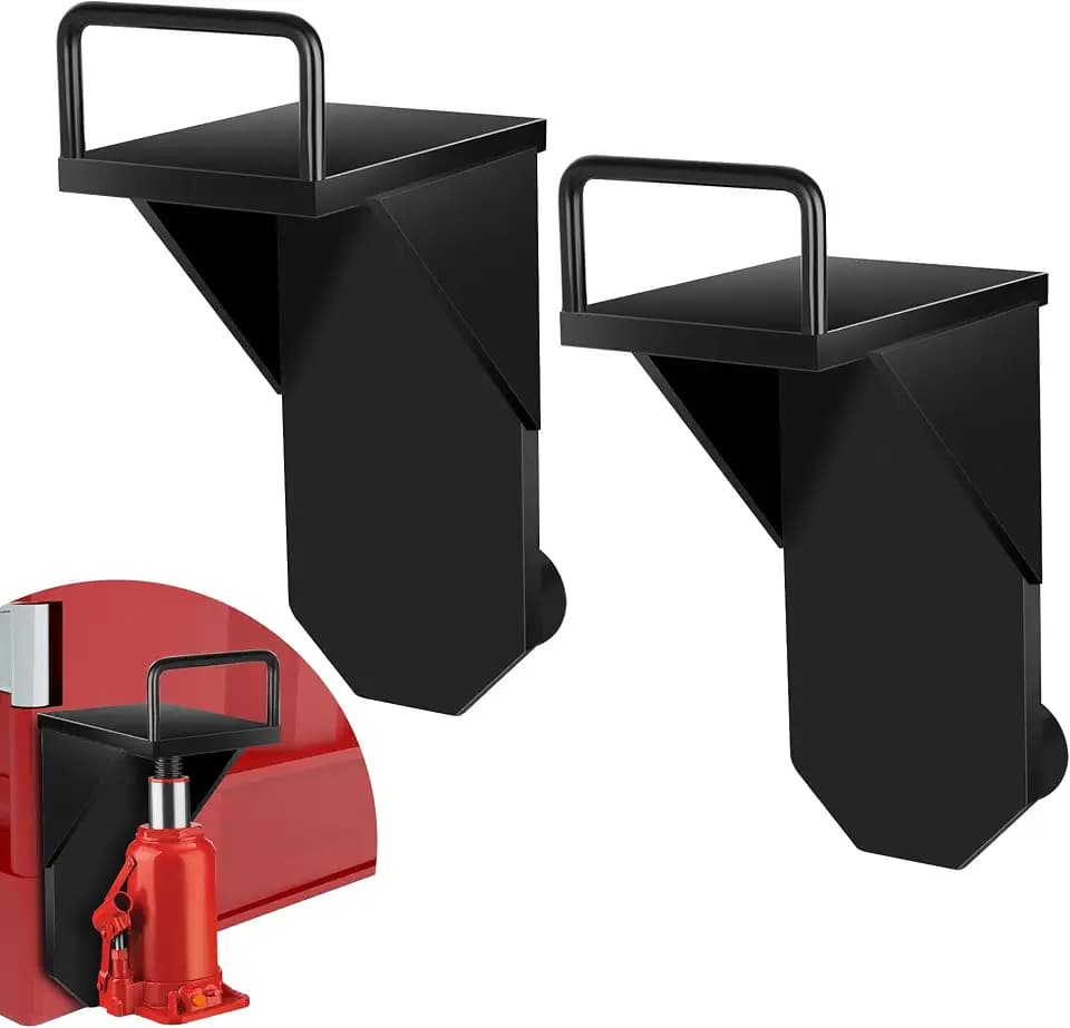 Shipping Container Jack Lug Levelers - Heavy Duty Booster Lifters for Container Stabilization - 74,000 lb Capacity - U-Shaped Handle Design - Perfect for Uneven Ground Leveling-2-Pack