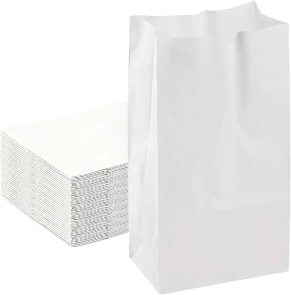 Perfect Stix 4lb Kraft Paper Bags - Pack of 50 Count (Kraft Bags 4lb-50CT) in White