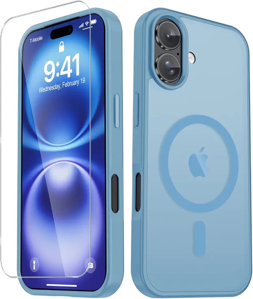 YENAPOON for iPhone 17 Case, Matte Magnetic Phone Cover, Lavender Purple