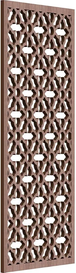 Madison Decorative Pierced Fretwork Wood Wall Panels, 11 3/8"W x 29 3/8"H x 3/8"T, Walnut