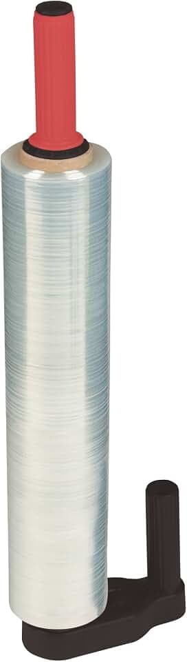 NIPS 140774103 HANDABROLLER für Stretchfolie, geeignet für Rollen-Kerndurchmesser von 50 mm, schwarz/rot