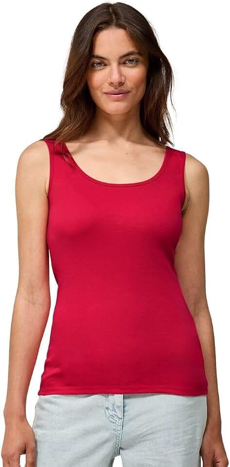 Cecil Damen Basic Top aus Reiner Baumwolle