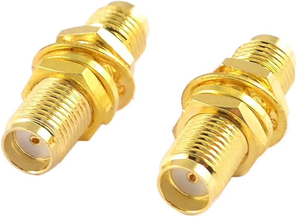 Sourcingmap gerader SMA Buchse auf Buchse (2 Stück) RF Koaxial Stecker