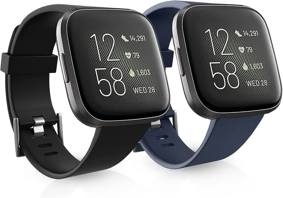 2 Pack Waterproof Bands Compatible with Fitbit Versa 2 Bands for Women Men