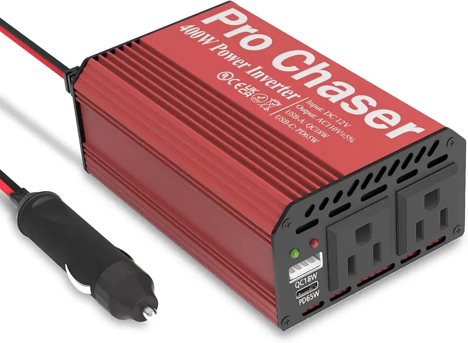 Pro Chaser 400W Power Inverters for Vehicles DC 12v to 110v AC Car Inverter