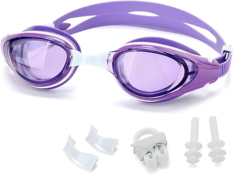 WAVE Nearsighted Swim Goggles,Shortsighted Swimming Goggles for Adults Youth, Anti Fog UV Protection Comfort Silicone Frame