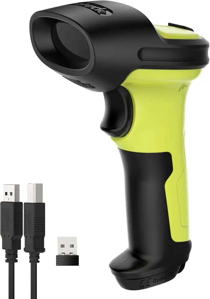 Inateck Barcode Scanner Bluetooth 2D 1D, QR Scanner Kabellos, BCST-72, Grün