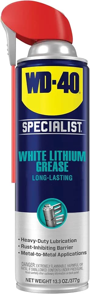 WD-40 Specialist® White Lithium Grease, New Bigger Can, 13.3 OZ [1-Pack]