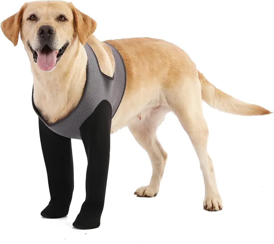 Dog Socks to Prevent Licking Paws ，Breathable Leg Sleeve to Stop Licking and Biting,Firm and Secure Protect Wounds Dog Recovery Sleeve Socks (Large)