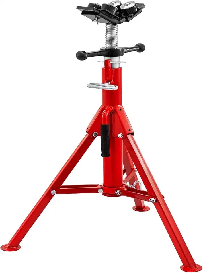 VEVOR Rohrstütze mit 4-Kugel-Transfer V-Kopf 1107A einklappbarer Rohrständer 680 kg Belastbar Rohrstange höhenverstellbar