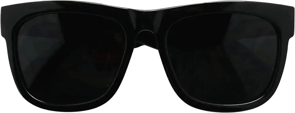 ShadyVEU Classic Square Flat Top Oversized Super Dark Tint Lens UV400 Mens Womens Sunglasses