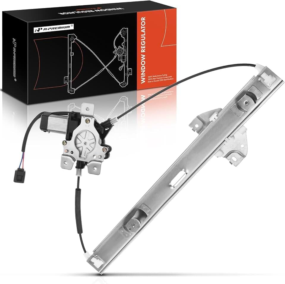 A-Premium Rear Driver Side Power Window Regulator with Motor (2-Pin)