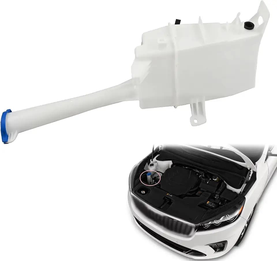 Windshield Washer Fluid Reservoir Tank Assembly with (Filler Neck Inlet/Cap) without Low Fluid Level Sensor ＆ Motor Fit for Kia Sorento 2016-2020 98620-C6000 98620C6000 98620-C5500 98620C5500