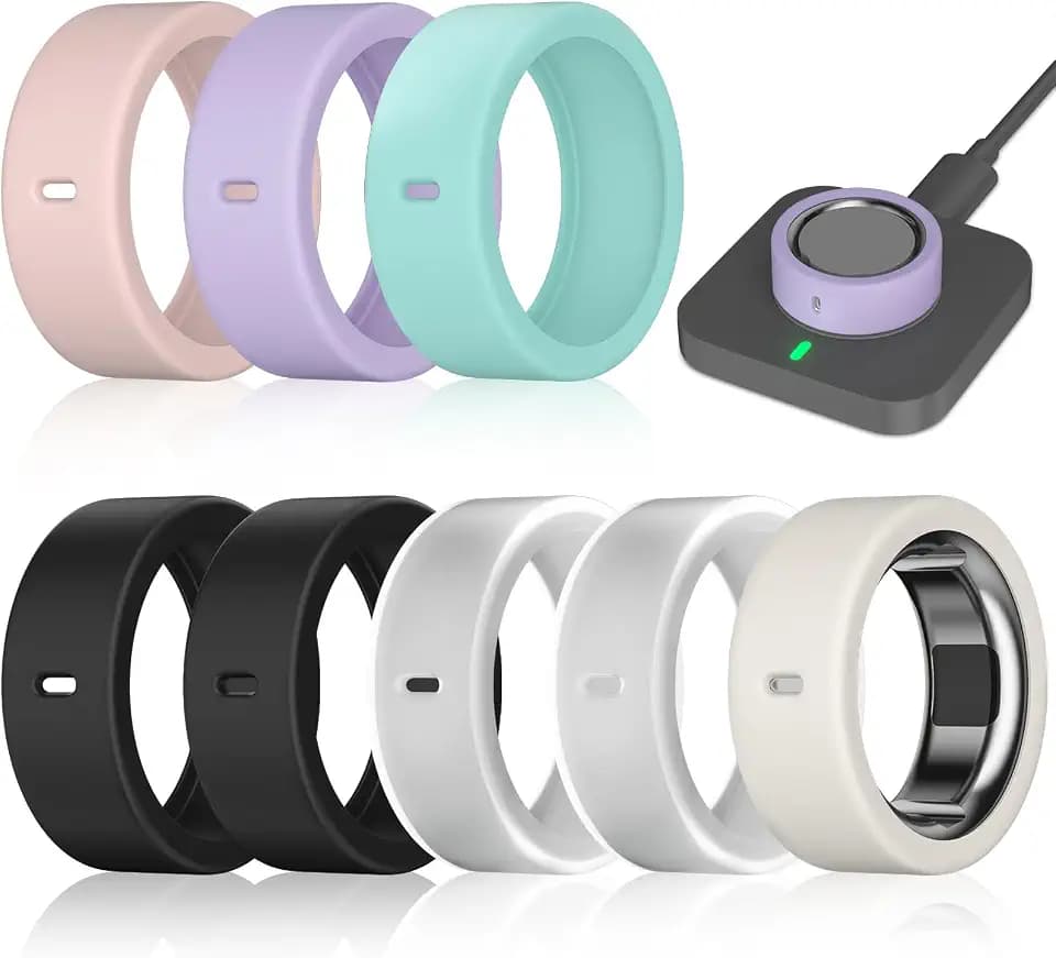 8 Pack Ring Cover Compatible with Oura Ring Gen 4/4 Ceramic/Gen 3