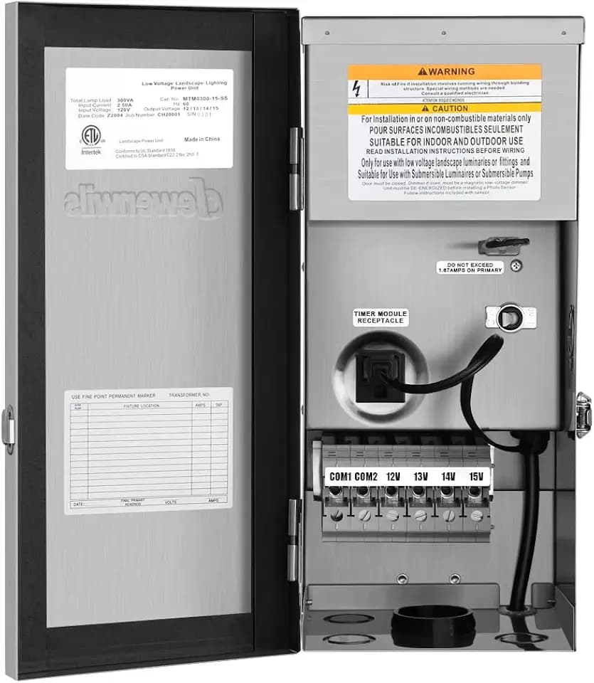 DEWENWILS 200W Multi-Tap Low Voltage Landscape Transformer