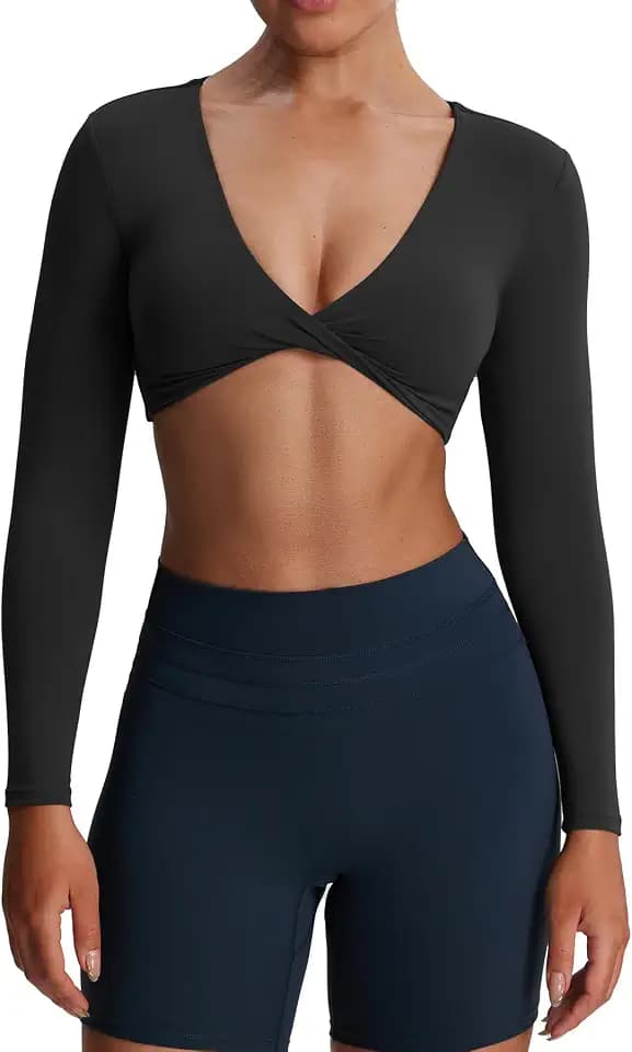 Aoxjox Metamorph Sienna Long Sleeve Crop Tops